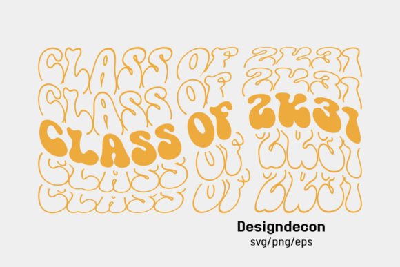 Download Class of 2031 Retro Wavy Mirrored Svg - Wavy Collection