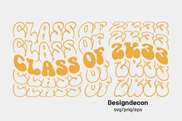 Download Class of 2033 Retro Wavy Mirrored Svg - Wavy Collection
