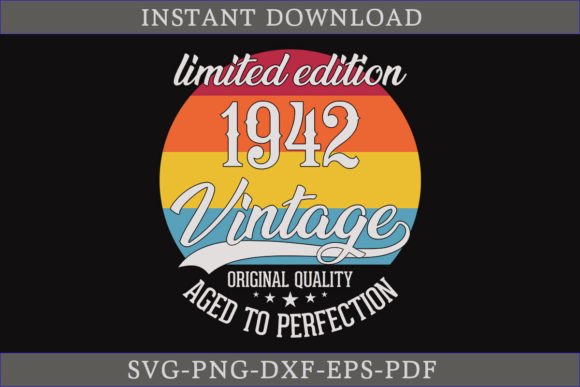 Download Vintage 1942 Aged to Perfection SVG File - 1942 Collection