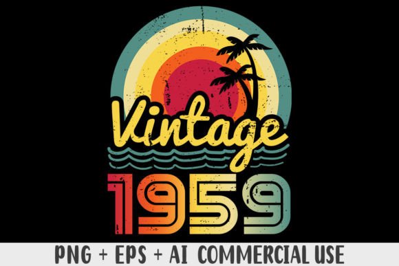 Download Vintage 1959 PNG Sublimation Design - 1959 Collection