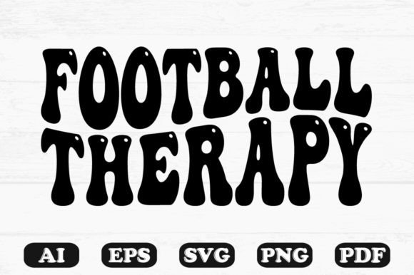 Download Football Therapy, Retro Wavy Svg T-shir - Wavy Collection